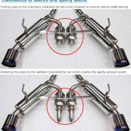 HKS 2017 Infiniti Q60 (RWD) Dual Hi-Power Titanium Tip Catback Exhaust