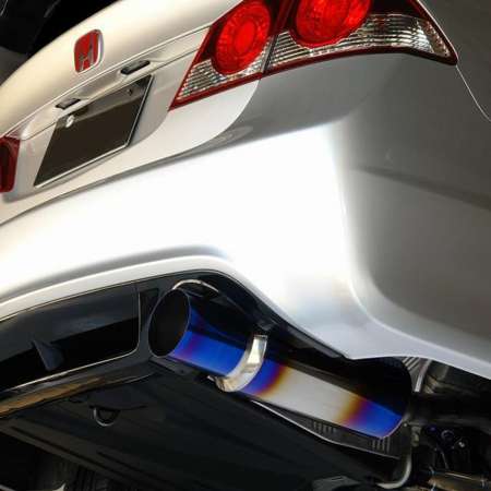 R1TITAN STTI Gold Ring Exhaust - Honda Civic FD2