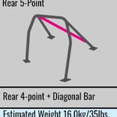 Cusco Safety 21 Steel Roll Cage 5P 40mm Hyundai Genesis CP w/Sunroof