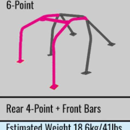 Cusco D1 Chromoly 2-Pssgr 6-PT DASH-THRU Roll Cage w/Harness Bar 00-05 S2000 AP1/AP2