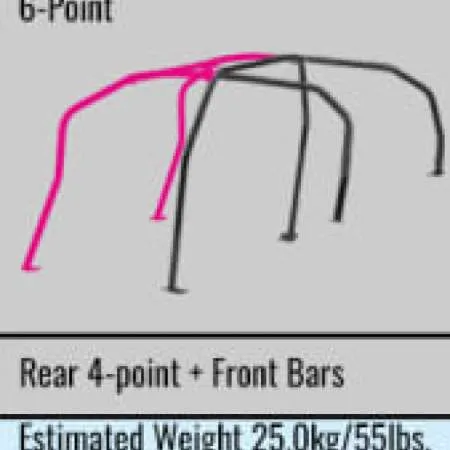 Cusco SFTY21 4/5-Pssgr 6-PT BLK DASH-ESCAPE Roll Cage Subaru STi GVB 11-14