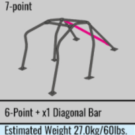 Cusco SFTY21 2-Passenger 7-Point BLK DASH-ESCAPE Roll Cage Subaru STi GRB 08-14