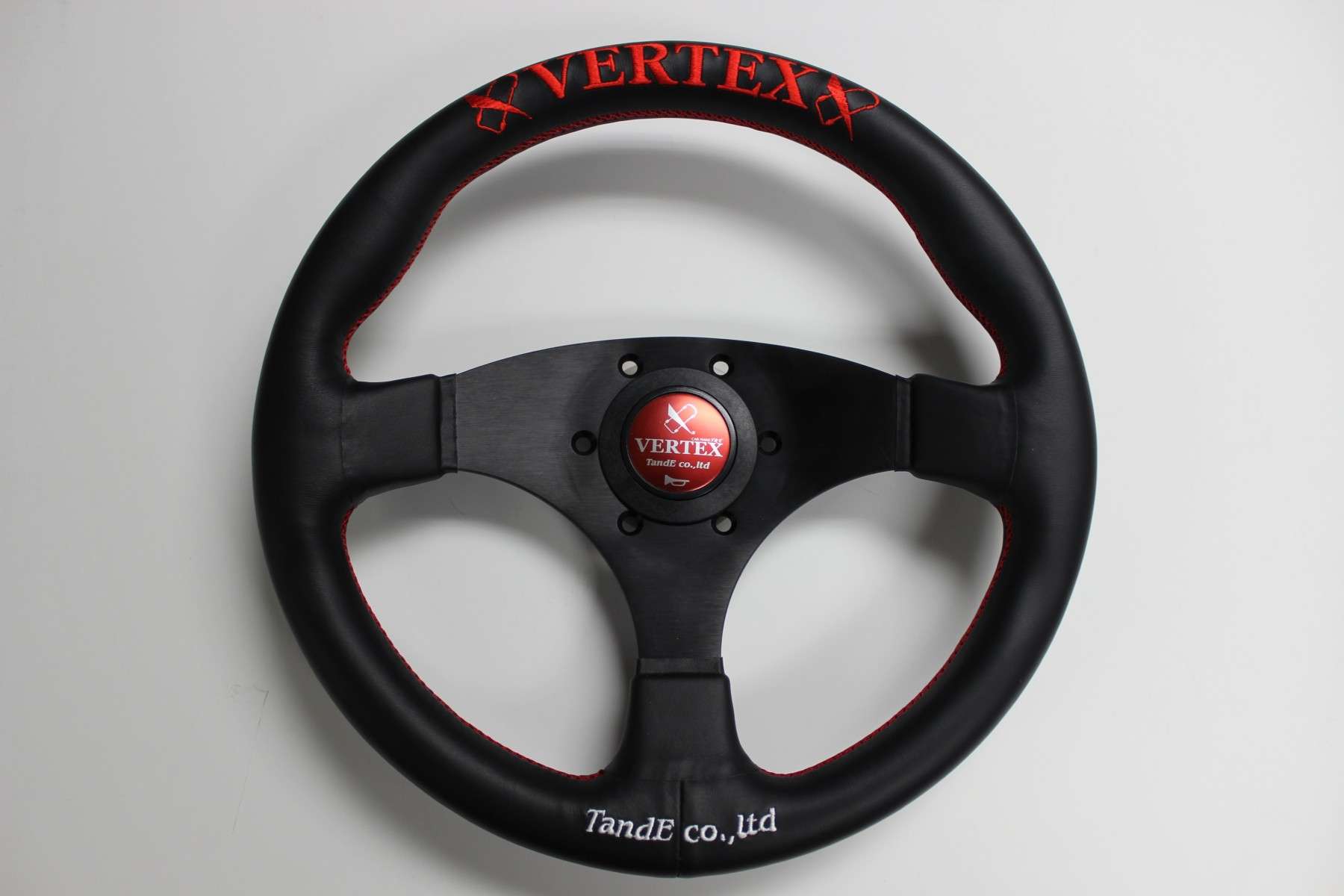 Vertex Flat Steering Wheel - Red
