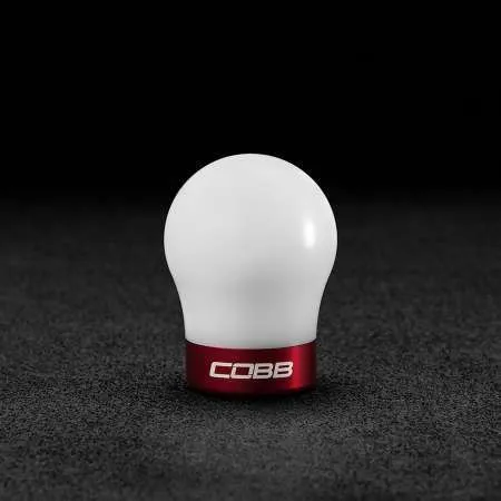 COBB Ford Shift Knob Focus ST 2013-2018, Focus RS 2016-2018, Fiesta ST 2014-2019 - White Knob w/ Race Red