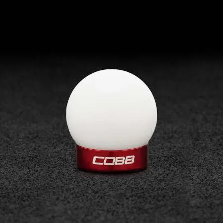 COBB Ford Mustang Shift Knob - White Knob w/ Race Red