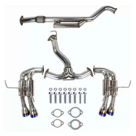 Invidia 22+ HONDA CIVIC TYPE-R FL5 R400 SINGLE LAYER TI TIP FULL CAT-BACK (NON POLISH PIPE)