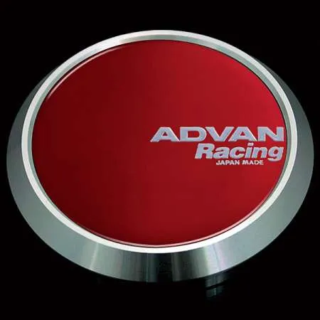 Advan Racing Wheels Flat Centercap - 63mm Candy Red