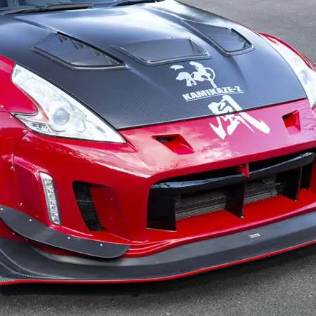 Varis Fairlady Z34 (370Z) Kamikaze Wide Front Bumper & Front Diffuser Daylight