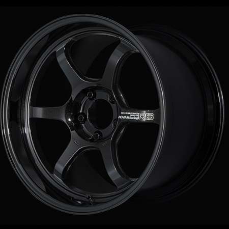 Advan Racing R6 18x10 +24 5x114.3 Racing Titanium Black Wheel