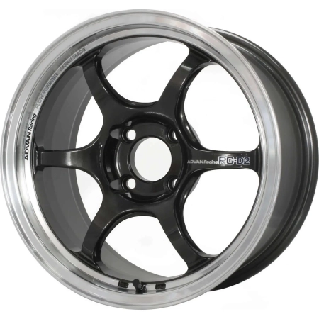 Advan Racing RG-D2 15x7 +30 4x100 Machining & Black Gunmetallic Wheel