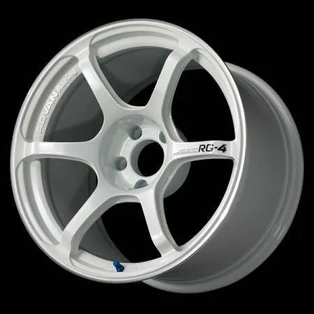 Advan Racing RG-4 18x10 +35 5x114.3 Racing White Metallic & Ring Wheel