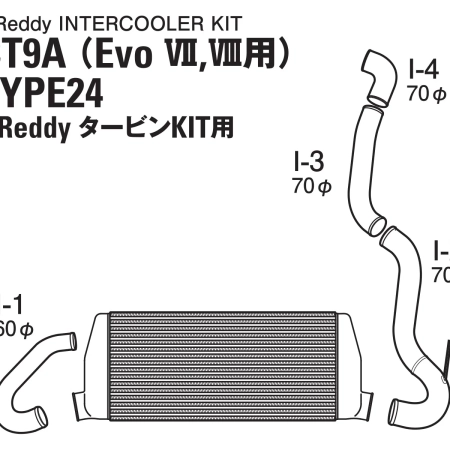 GReddy Mitsubishi Evolution 7/8 T-24F Intercooler Kit