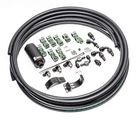 Radium Engineering Late Nissan Fuel Hanger Plumbing Kit Stainless Filter