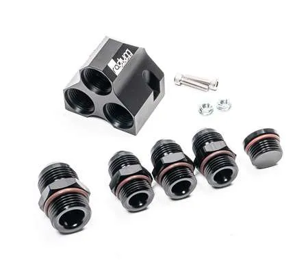 Radium Engineering Distribution Block 12-10-10-10 With Fittings