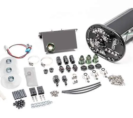 Radium Engineering Mazda RX7 FD Fuel Hanger Surge Tank Ti Automotive E5LM - Pumps Not Included