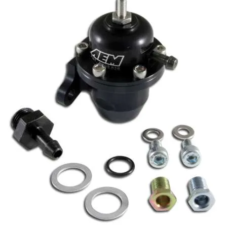 AEM 98-99 Acura CL / 00-05 S2000 / 98-02 Accord / 96-00 Civic Black Adjustable Fuel Pressure Regulat