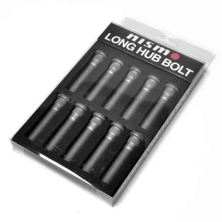 Nismo Long Wheel Hub Bolt Set - 13.0mm Knurl / 60mm Length  x 10