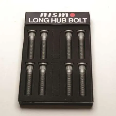 Nismo Long Wheel Hub Bolt Set - 14.3mm Knurl / 50mm Length x 8