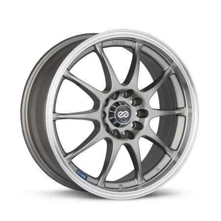 Enkei J10 15x6.5 4x100/108 38mm Offset 72.6mm Bore Silver w/ Machined Lip Wheel