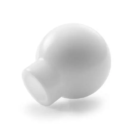 Killer B Round Shift Knob White 6mt w/Rev Lockout
