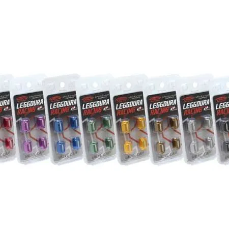 Project Kics Leggdura Racing Valve Cap Set Black