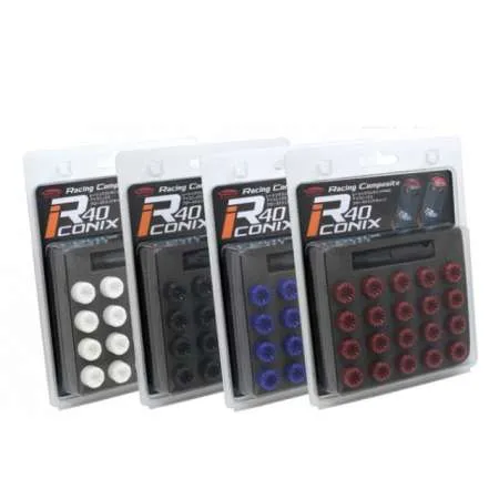 Project Kics R40 Iconix 12X1.25 Plastic Caps White 20 Pieces