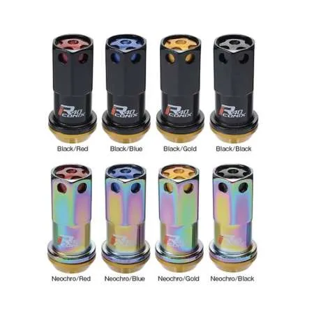 Project Kics R40 Iconix  16+4 Locks Neochrome w/ Plastic Cap (Black) - 12X1.50