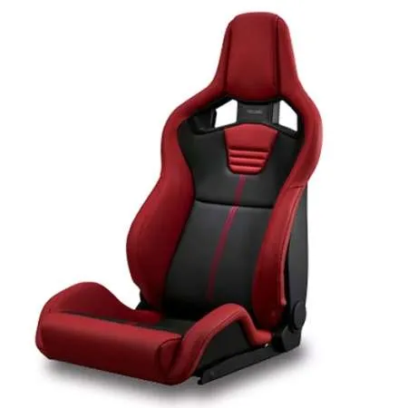 RECARO Sportster (wo/ power recliner & lumbar) GK100H Black Kamui x Red Glass Mesh Heated Seat