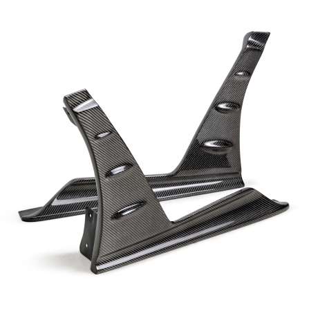 Seibon MB-Style Carbon Fiber Front Side Skirt Extensions for 2023-2025 Honda Civic Type R