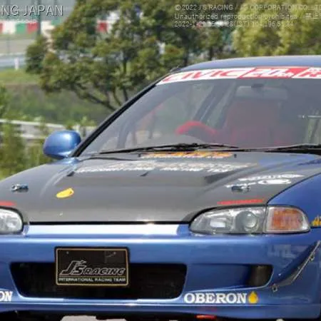 J's Racing Type S Ventilated Hood - Honda Civic 92-95 EG6 (FRP)