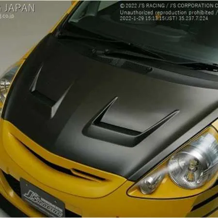 J's Racing Type V Hood - Honda FIT 07-08 GD3 (CFRP)