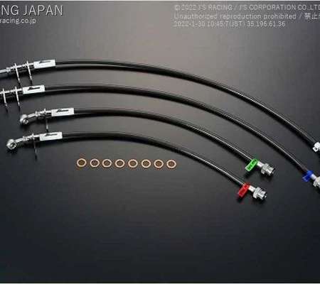 J's Racing Stainless Steel Teflon (SUS stainless steel)Brake Lines - Honda Civic EK9 96-00