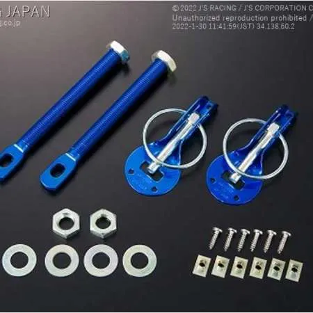 J's Racing Hood Pins (Blue)