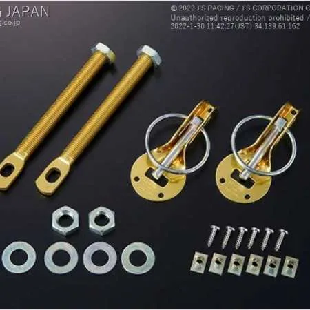 J's Racing Hood Pins (Gold)