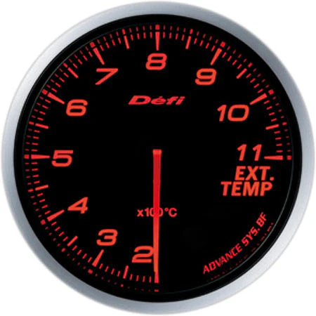 Defi Advance BF Gauge 60MM Ext Temp Red