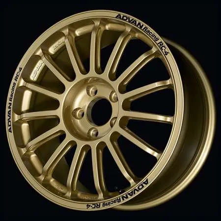 Advan Racing RC-4 18x8 +37mm 5x114.3 Rally Gold Wheel