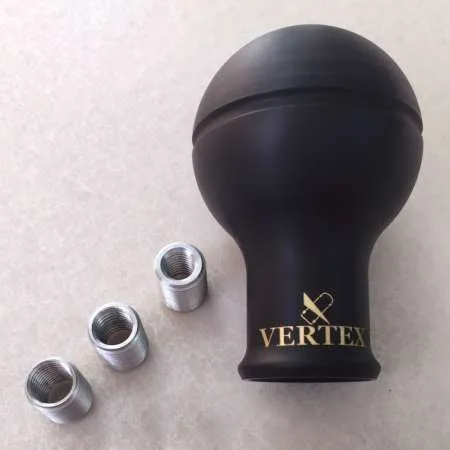 VERTEX Monochrome Shift Knob V2 White w/ Black Logo