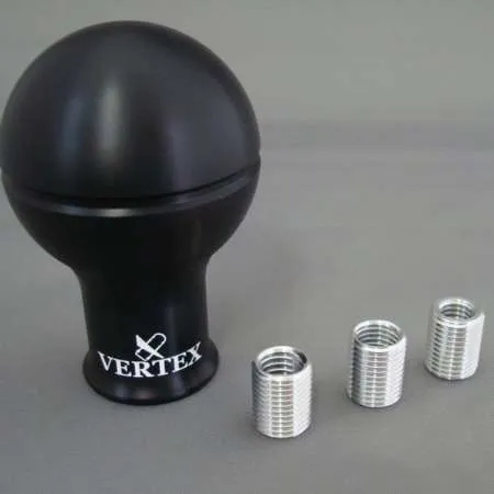 VERTEX Monochrome Shift Knob V2 White w/ Black Logo