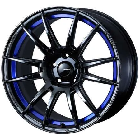 WedsSport SA62R 17x7.5 +45 5x114.3 Blue Light Chrome II