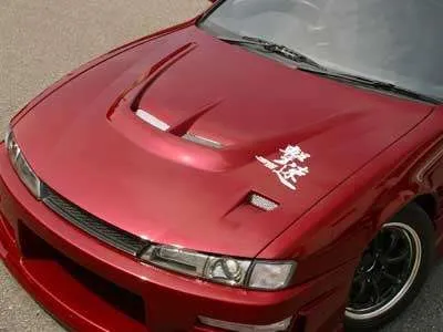 ChargeSpeed Silvia S14 late model bonnet with duct Carbon