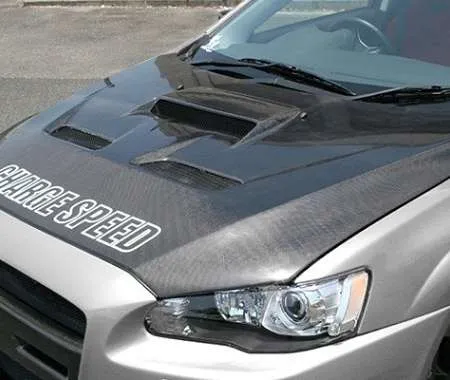 ChargeSpeed Galant Fortis CY3/4/6A Bonnet TYPE-2 Carbon (with duct)