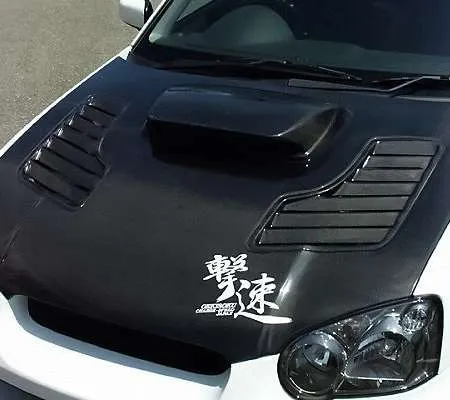 ChargeSpeed Impreza GD# C/D/E type bonnet with duct, FRP
