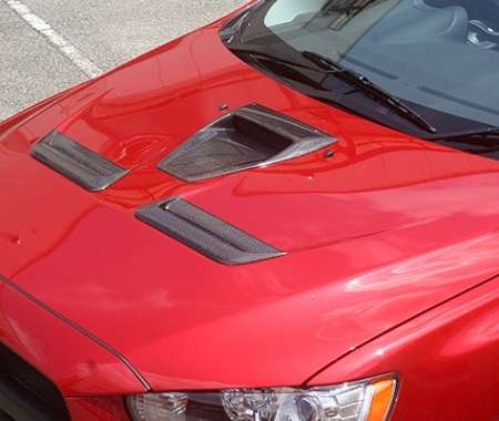 ChargeSpeed Lancer EVOLUTION X CZ4A Bonnet Side Air Outlet Duct Carbon