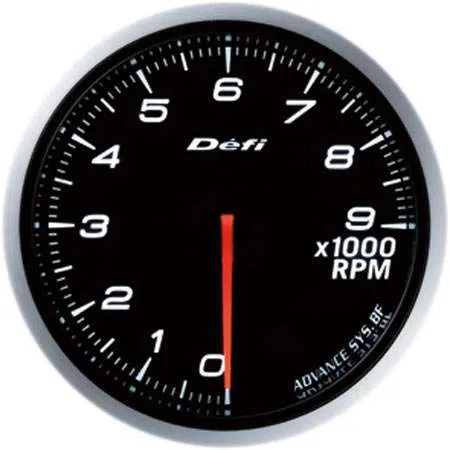 Defi Advance BF 60mm 9,000 RPM Tachometer - White