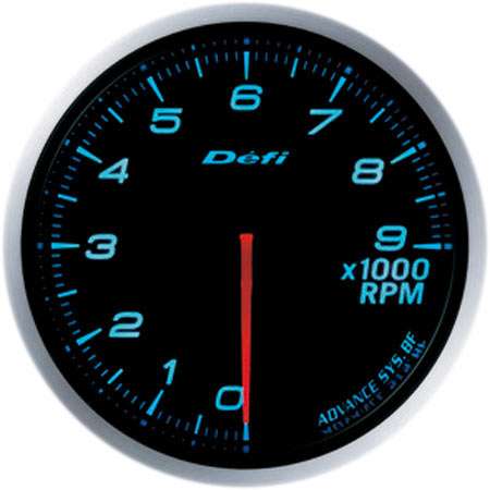 Defi Advance BF 60mm 9,000 RPM Tachometer - Blue