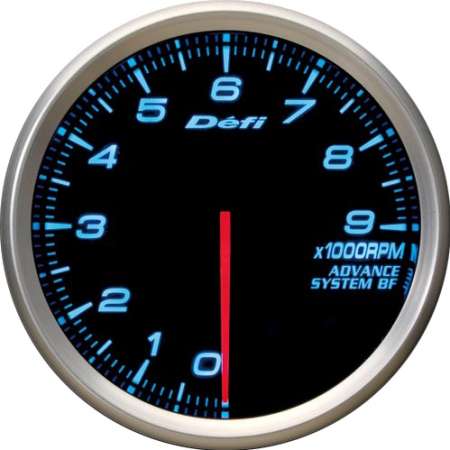 Defi Advance BF 80mm 9,000 RPM Tachometer - Blue