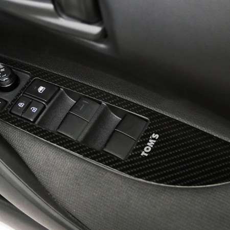 TOM'S Racing Carbon Sticker Cover Switch Base - Toyota Corolla Sport