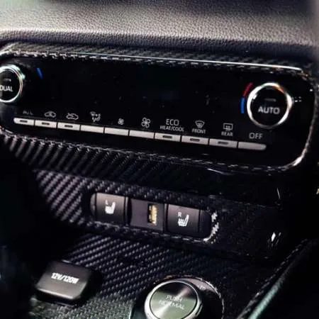 TOM'S Racing Air Conditioner Switch Cover Dry Carbon- Toyota GR Yaris