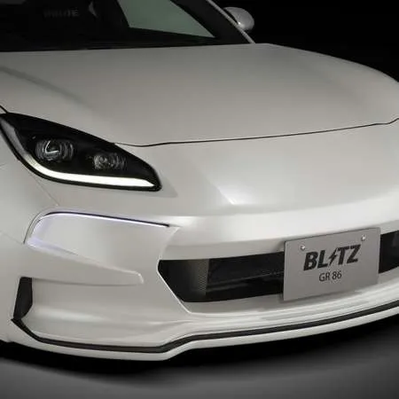 BLITZ AERO SPEED R-CONCEPT FRONT BUMPER SPOILER LED SET FRP UNPAINTED - TOYOTA GR86 ZN8 SUBARU BRZ ZD8