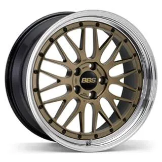 BBS LM Matte Gold Disc, Black Bright Diamond Cut Rim